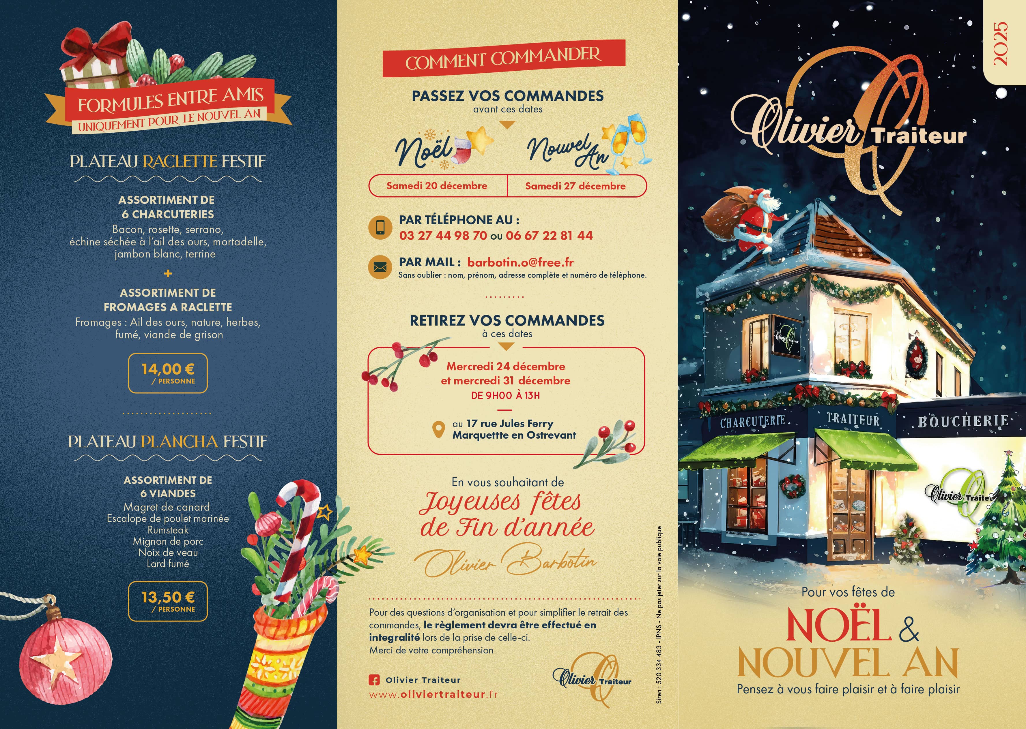 Carte Noel et Nouvel An recto