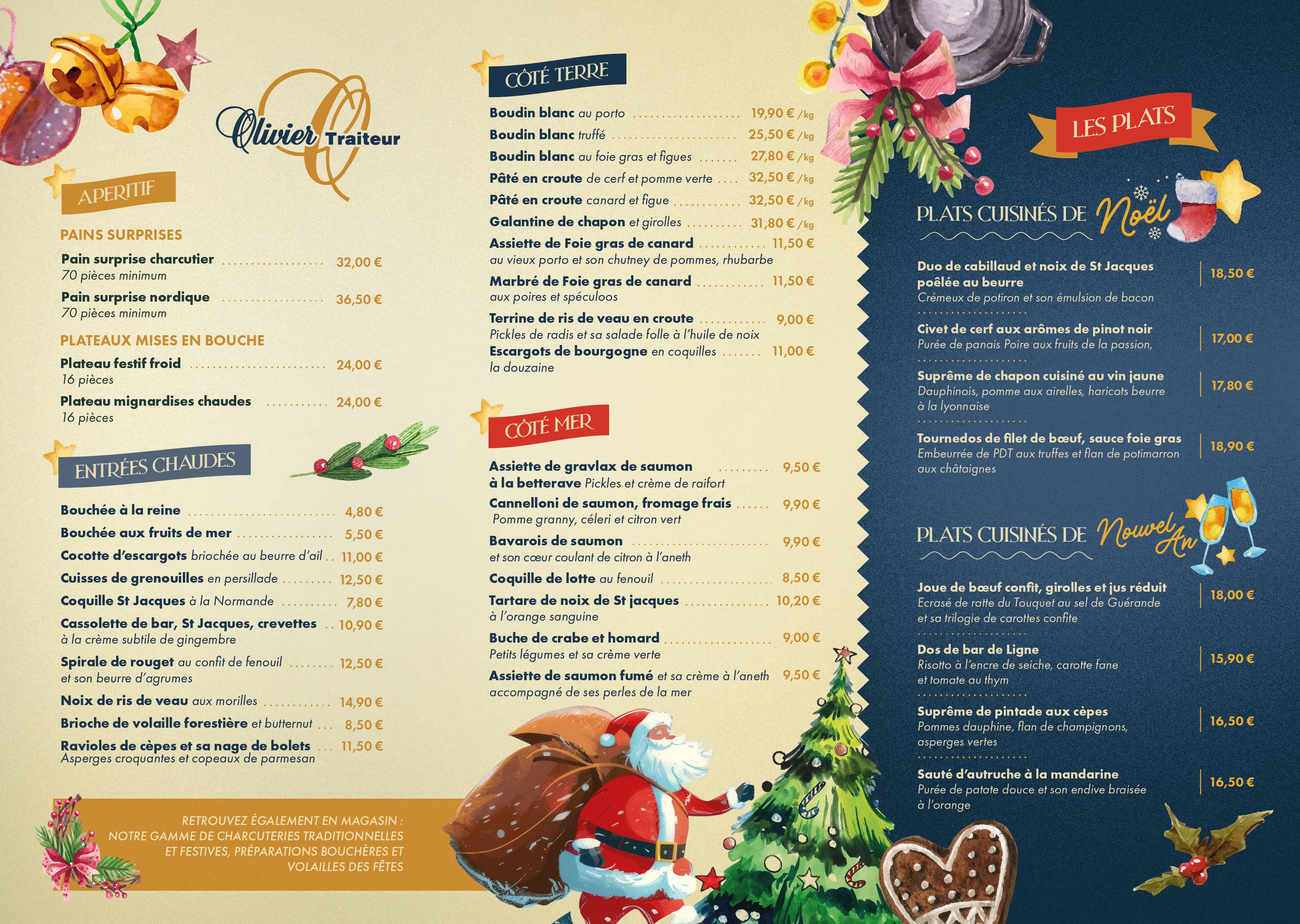 Carte Noel et Nouvel An verso